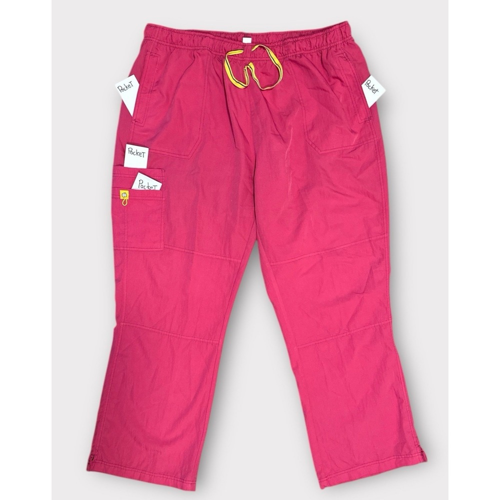 Spread Good Cheer‎ Scrub Pants Women's Size 3X Pink Pockets Medical Nurse